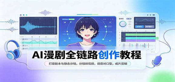 AI漫剧全链路创作教程:打磨剧本与静态分镜,分镜转视频,调音对口型,成片剪辑-1 AI漫剧全链路创作教程:打磨剧本与静态分镜,分镜转视频,调音对口型,成片剪辑