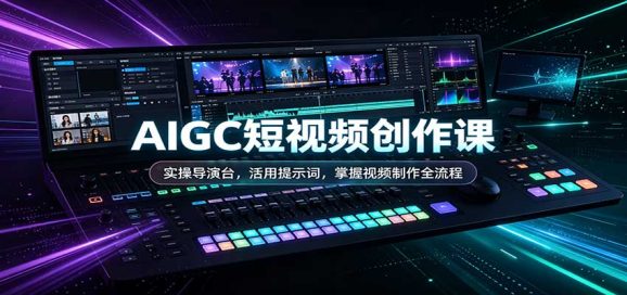 AIGC短视频创作课:实操导演台,活用提示词,掌握视频制作全流程-1 AIGC短视频创作课:实操导演台,活用提示词,掌握视频制作全流程