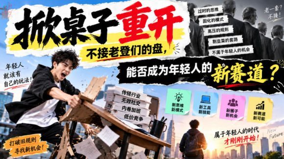 某公众号付费文章:掀桌子重开,不接老登们的盘,能否成为年轻人的新赛道?-1 某公众号付费文章:掀桌子重开,不接老登们的盘,能否成为年轻人的新赛道?
