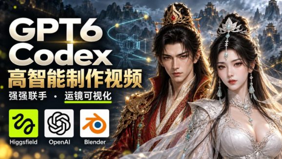 GPT-6 Astra×Codex高智能制作视频!联手Higgsfield,运镜可视化实战-1 GPT-6 Astra×Codex高智能制作视频!联手Higgsfield,运镜可视化实战