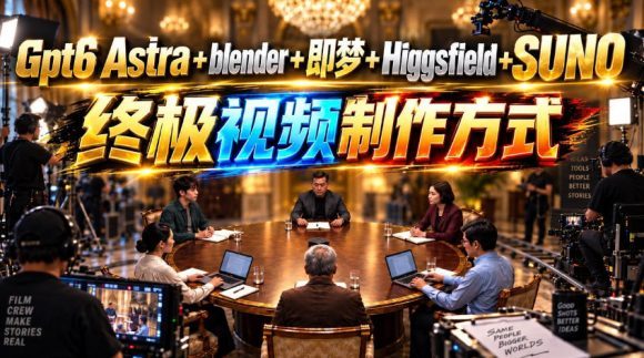 GPT-6 Astra+Blender+即梦+Higgsfield+Suno=终极视频制作方式!-1 GPT-6 Astra+Blender+即梦+Higgsfield+Suno=终极视频制作方式!