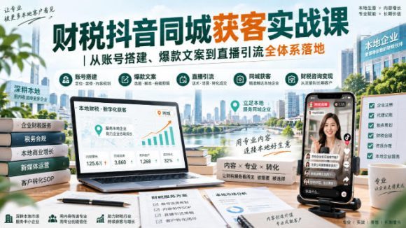 财税抖音同城获客实战课|从账号搭建、爆款文案到直播引流全体系落地-1 财税抖音同城获客实战课|从账号搭建、爆款文案到直播引流全体系落地