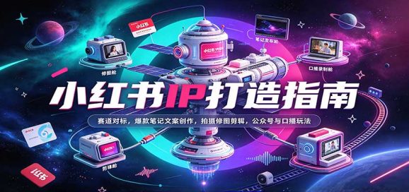 小红书IP打造指南:赛道对标,爆款笔记文案创作,拍摄修图剪辑,公众号与口播玩法-1 小红书IP打造指南:赛道对标,爆款笔记文案创作,拍摄修图剪辑,公众号与口播玩法