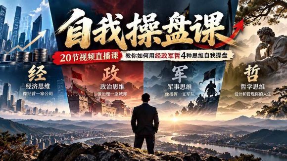 【无水印】自我操盘课,20节视频直播课教你如何用经政军哲4种思维自我操盘(更新0924)-1 【无水印】自我操盘课,20节视频直播课教你如何用经政军哲4种思维自我操盘(更新0924)