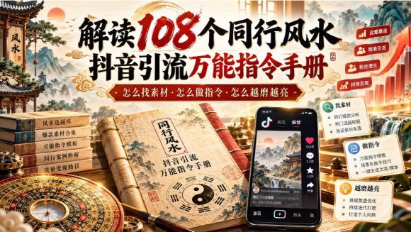 解读108个同行风水抖音引流万能指令手册,怎么找素材·怎么做指令·怎么越磨越亮【文档】-1 解读108个同行风水抖音引流万能指令手册,怎么找素材·怎么做指令·怎么越磨越亮【文档】
