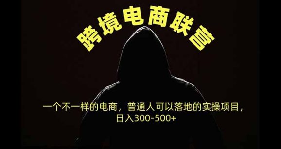 跨境电商联营，一个不一样的电商，普通人可操作日入300-500+