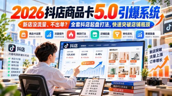 2026抖店商品卡5.0引爆店铺流量,新店没流量、不出单?全套抖店起盘打法,快速突破店铺瓶颈-1 2026抖店商品卡5.0引爆店铺流量,新店没流量、不出单?全套抖店起盘打法,快速突破店铺瓶颈
