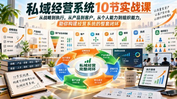 私域经营系统10节实战课,从战略到执行,从产品到客户,从个人能力到组织能力,助你构建经营系统的整套闭环-1 私域经营系统10节实战课,从战略到执行,从产品到客户,从个人能力到组织能力,助你构建经营系统的整套闭环