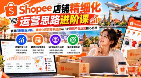 Shopee店铺精细化运营思路进阶课,掌握店铺数据分析、精细化运营体系搭建与SIP国际平台运营核心思路-1 Shopee店铺精细化运营思路进阶课,掌握店铺数据分析、精细化运营体系搭建与SIP国际平台运营核心思路
