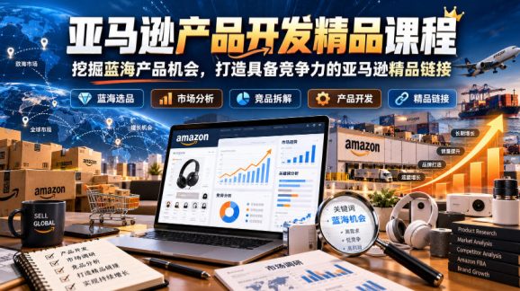 亚马逊产品开发精品课程,挖掘蓝海产品机会,打造具备竞争力的亚马逊精品链接-1 亚马逊产品开发精品课程,挖掘蓝海产品机会,打造具备竞争力的亚马逊精品链接