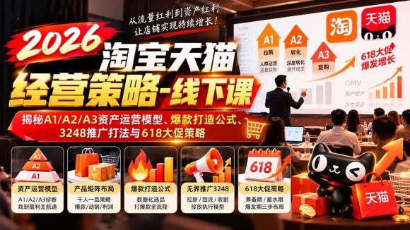 2026淘宝天猫经营策略-线下课-更新1019:揭秘A1/A2/A3资产运营模型、爆款打造公式、3248推广打法与618大促策略-1 2026淘宝天猫经营策略-线下课-更新1019:揭秘A1/A2/A3资产运营模型、爆款打造公式、3248推广打法与618大促策略