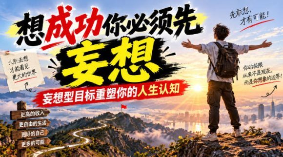 付费文章:想成功你必须先妄想,妄想型目标重塑你的人生认知-1 付费文章:想成功你必须先妄想,妄想型目标重塑你的人生认知