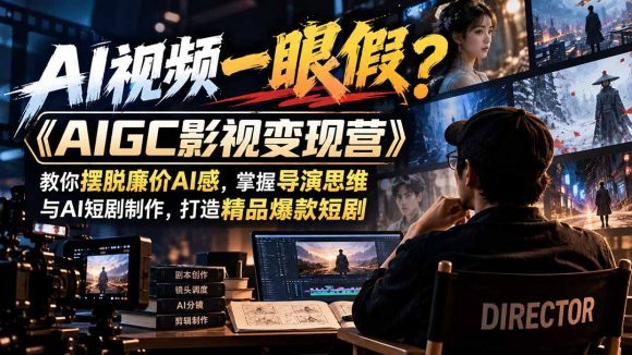 【无水印】AI视频一眼假?《AIGC影视变现营》教你摆脱廉价AI感,掌握导演思维与AI短剧制作,打造精品爆款短剧-1 【无水印】AI视频一眼假?《AIGC影视变现营》教你摆脱廉价AI感,掌握导演思维与AI短剧制作,打造精品爆款短剧