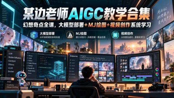 某边老师AIGC教学合集|幻想奇点全课,大模型部署+MJ绘图+视频创作系统学习-1 某边老师AIGC教学合集|幻想奇点全课,大模型部署+MJ绘图+视频创作系统学习