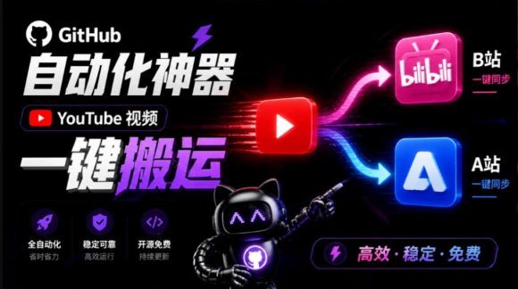 Github上闷声搞事的自动化神器,YouTube视频全流程搬到B站和A站,像发朋友圈一样简单Y2A-Auto-1 Github上闷声搞事的自动化神器,YouTube视频全流程搬到B站和A站,像发朋友圈一样简单Y2A-Auto