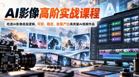 AI影像高阶实战课程，吃透AI影像底层逻辑，可控、稳定、批量产出高质量AI视频作品