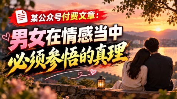 某公众号付费文章:男女在情感当中必须参悟的真理-1 某公众号付费文章:男女在情感当中必须参悟的真理