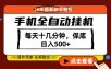 绝对的风口！只需一部手机，每天十几分钟，保底日入500+，26年最新副业推荐【揭秘】