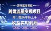 海外蓝海赛道 跨境流量变现项目 收益实时到账 零门槛简单易上手