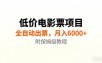 低价电影票项目新玩法，全自动报价出票，月入6000+，附保姆级教程【揭秘】