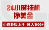 24小时挂机挣美金，小白轻松上手，日入1000+