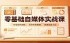 零基础自媒体实战课：赛道人设冷启动，内容创作复盘，公私域商业闭环