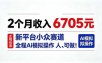 2个月收入6705元，最新平台小众赛道，全程Ai操作人人可做！