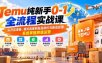 Temu纯新手0-1全流程实战课：从开店准备、模式选择到发品核价与新品起量，系统掌握跨境运营